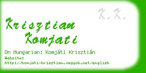 krisztian komjati business card