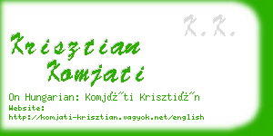 krisztian komjati business card